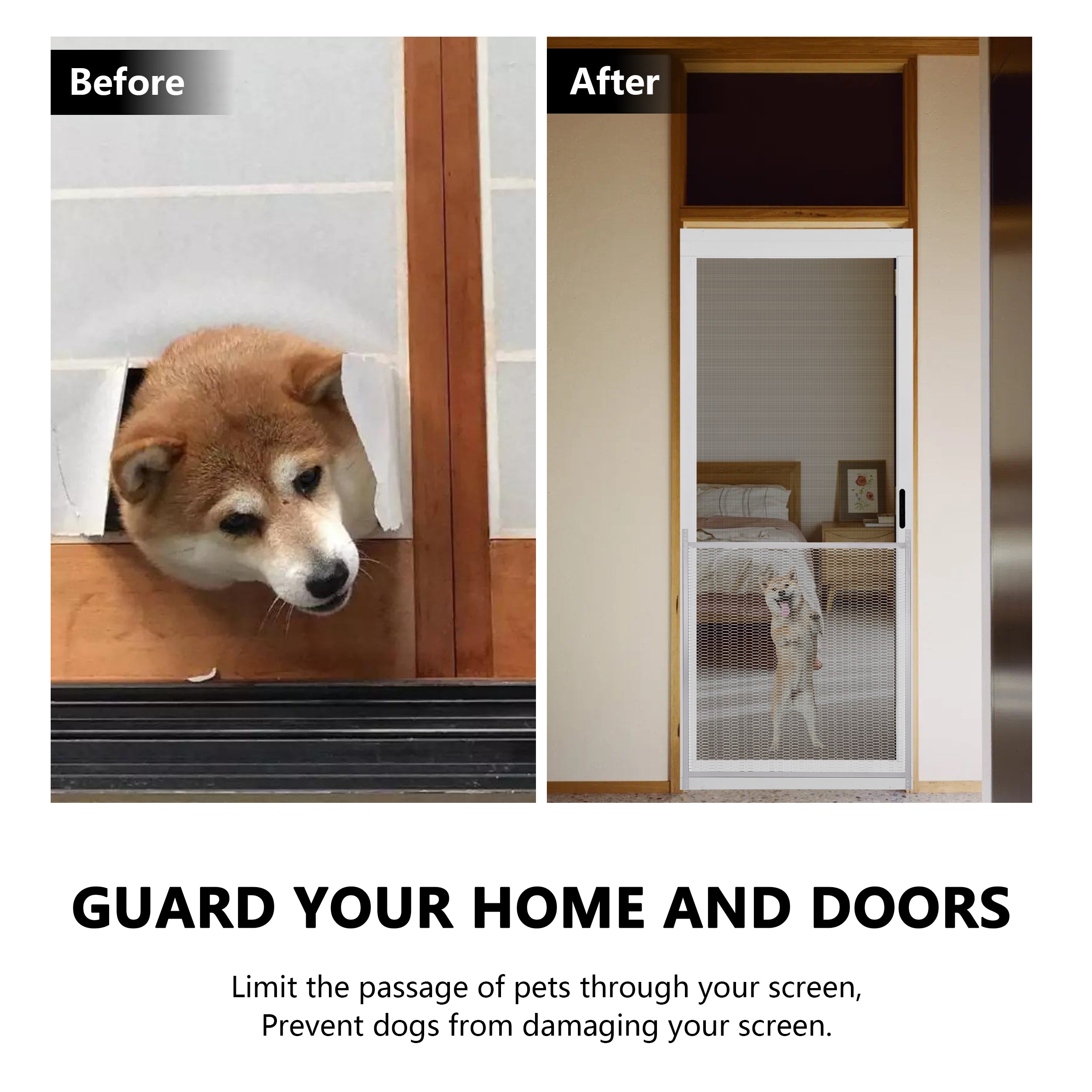 30 inch storm door with 2024 dog door