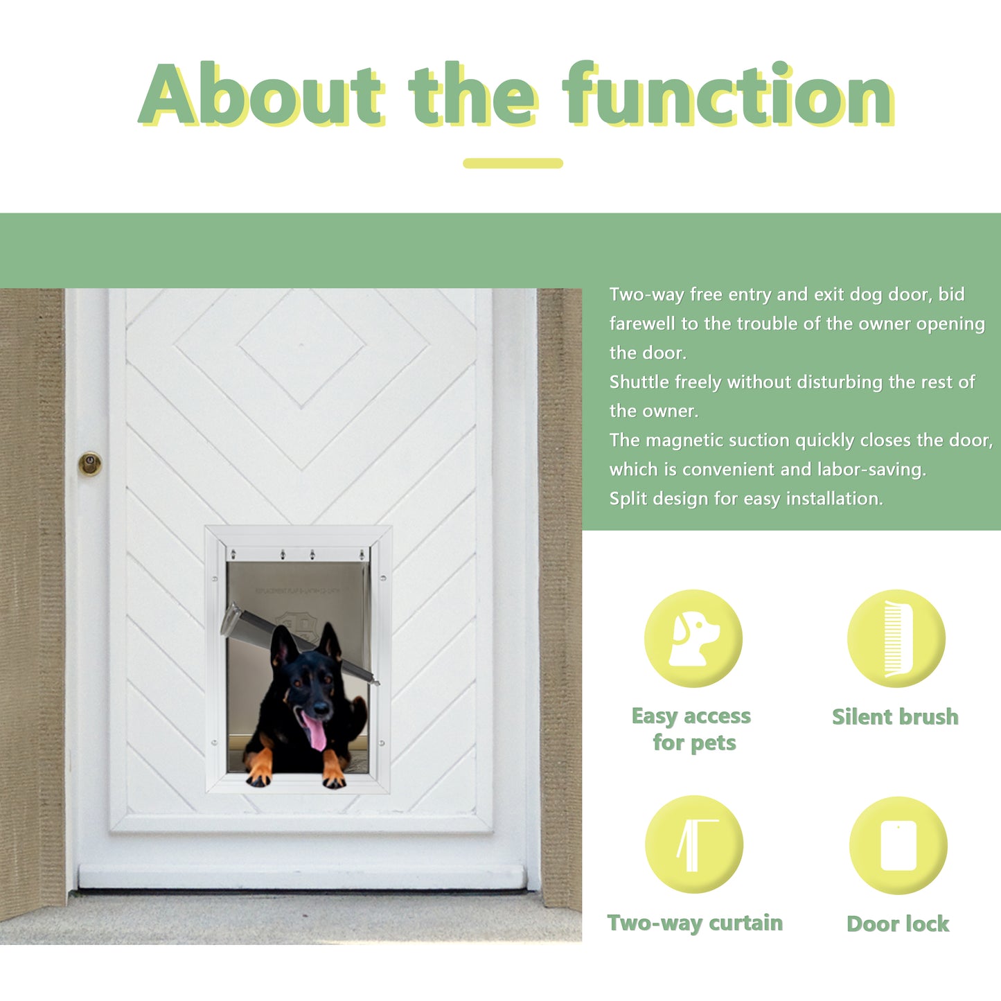 Freedom Aluminum Dog and Cat Door - Durable Frame